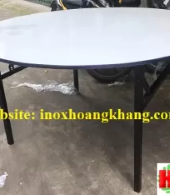Bàn tròn nhà hàng tiệc cưới chân gập