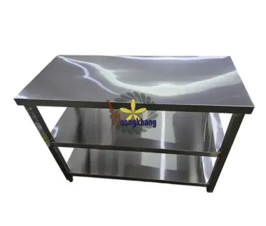 Bàn Inox 201 3 Tầng Kích Thước 1000 *800 * 800mm