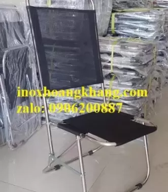 Ghế cà phê lưới xếp lưng cao, ghế xếp đi du lịch