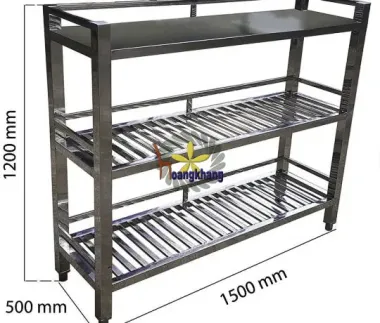 Kệ Inox 201 Mặt Phẳng 1000*400*1200