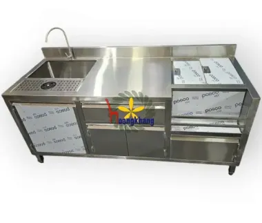 Quầy Pha Chế Inox 304 1m80