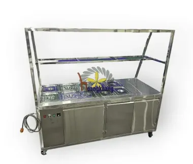 Tủ Hâm Nóng Thức Ăn 10 Khay Có Bàn Thao Tác Inox 304