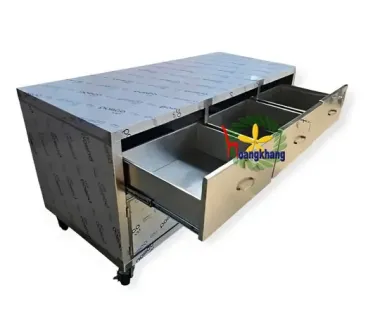 Bàn Tủ Inox 3 Học Kéo