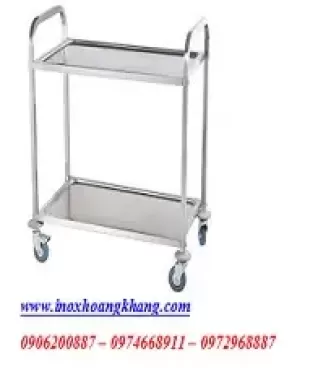 Xe đẩy inox 2 tầng