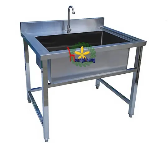 Chậu Rửa Inox Công Nghiệp 1 Hộc Lớn