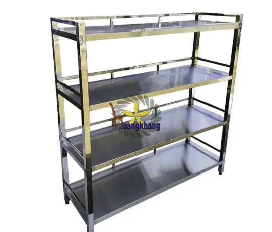 Kệ Inox 201 Mặt Phẳng 4 Tầng 1600*400*1500